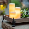 Outdoor Weighted Pillar Candle, Cream, 3 Size Options