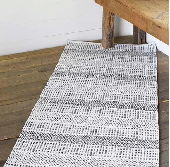 Geometric Pattern Floor Rug Runner (Pick Up Only)