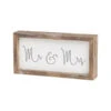 "Mr & Mrs" Wood Framed Box Sign