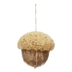 JuJube Bark Acorn Ornament, 6.5"