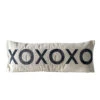 "XOXOXO" Cotton Canvas Pillow With Applique