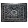 Woven Cotton Distressed Print Dhurrie Rug With Fringe, Black & White (Pick Up Only)