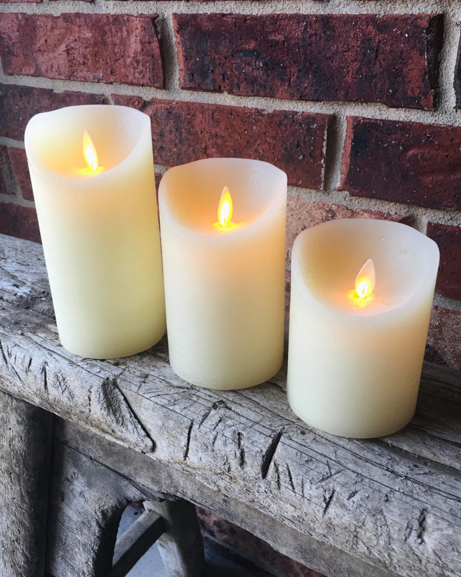 Flameless Candle, Cream, 3" Diameter, 4 Options