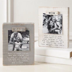 Parent Wood Magnetic Frame, Mom & Dad, 2 Style Options