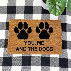 You, Me And The Dogs Coir Door Mat