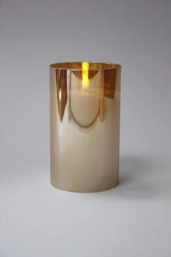 Radiance LED Poured Candle, Champagne, 3.5" Dia X 6” T