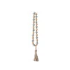 Abaca Wood Bead Strand W/ Tassel 23”L