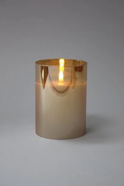 Radiance LED Poured Candle, Champagne, 3.5" Dia X 5β T