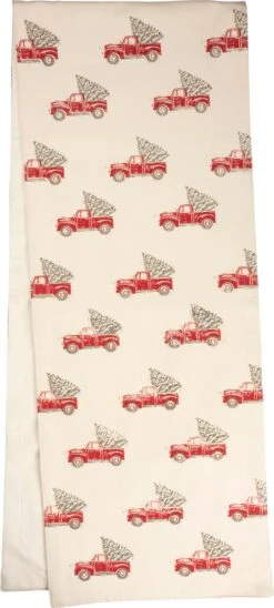 Red Truck & Tree Table Runner