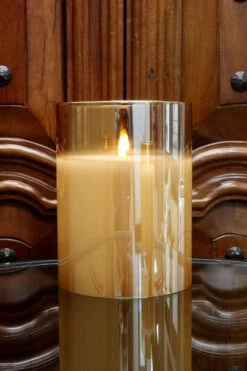 Radiance LED Poured Candle, Champagne, 6” Dia X 7.8” T