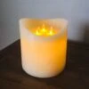 3 Wick LED Non-Drip Moving Flame Candle, 6" T