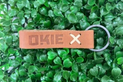 The Okie Brand Leather Keychain, Tan
