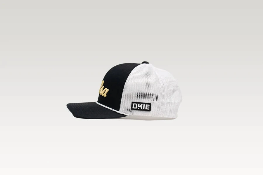 The Okie Brand Hat, University Of Tulsa, Black/White - Image 2
