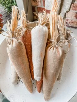 Carrot Garland, Fabric Wrapped, 2 Color Options