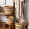 Woven Straw Basket, 3 Size Options