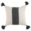 One Stripe Black Ponchaa Pillow By Mud Pie