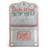 Galvanized Metal “Santa Please Stop Here - Merry Mail” MaIl Box