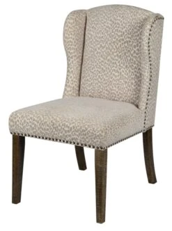 Savannah Dining Chair, Snow Leopard (Pick Up Only)