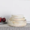White Washed Ribbed Bowl, 3 Size Options