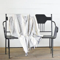 Striped Fabric Cloth Throw