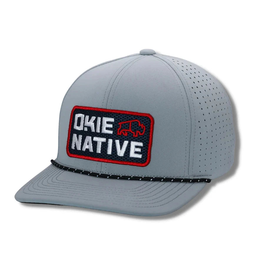 The Okie Brand Hat, Okie Native Performance, Grey - Image 3