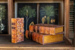 Faux Leather Book Box, Brown, 3 Size Options By Porch View Home