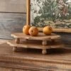 Oblong Wooden Footed Serving Platform Tray, 2 Size Options By Porch View Home (Pick Up Only)
